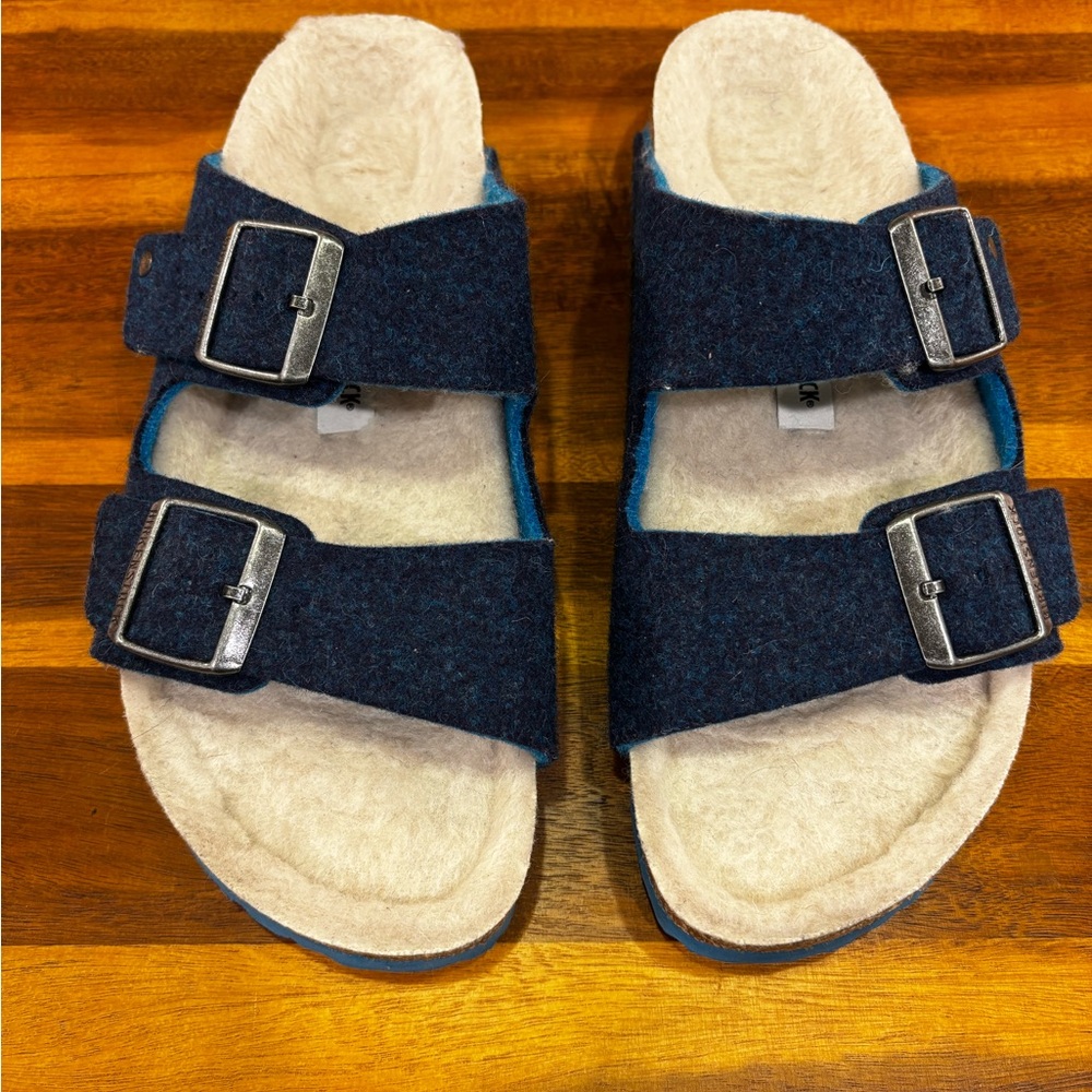 Birkenstock Arizona Rivet Wool/felt - double face blue